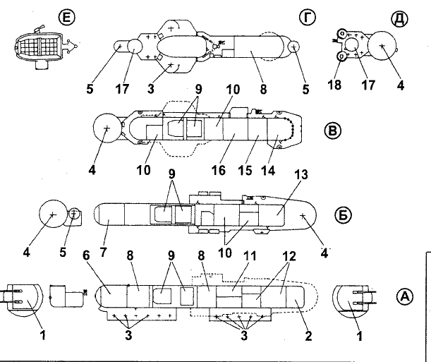 美国航母Essex艾塞克斯船模平面图纸